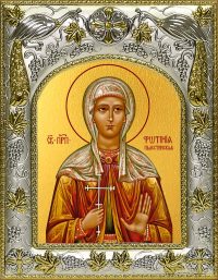 Икона святой Фотинии (Светланы) Палестинской преподобная в окладе