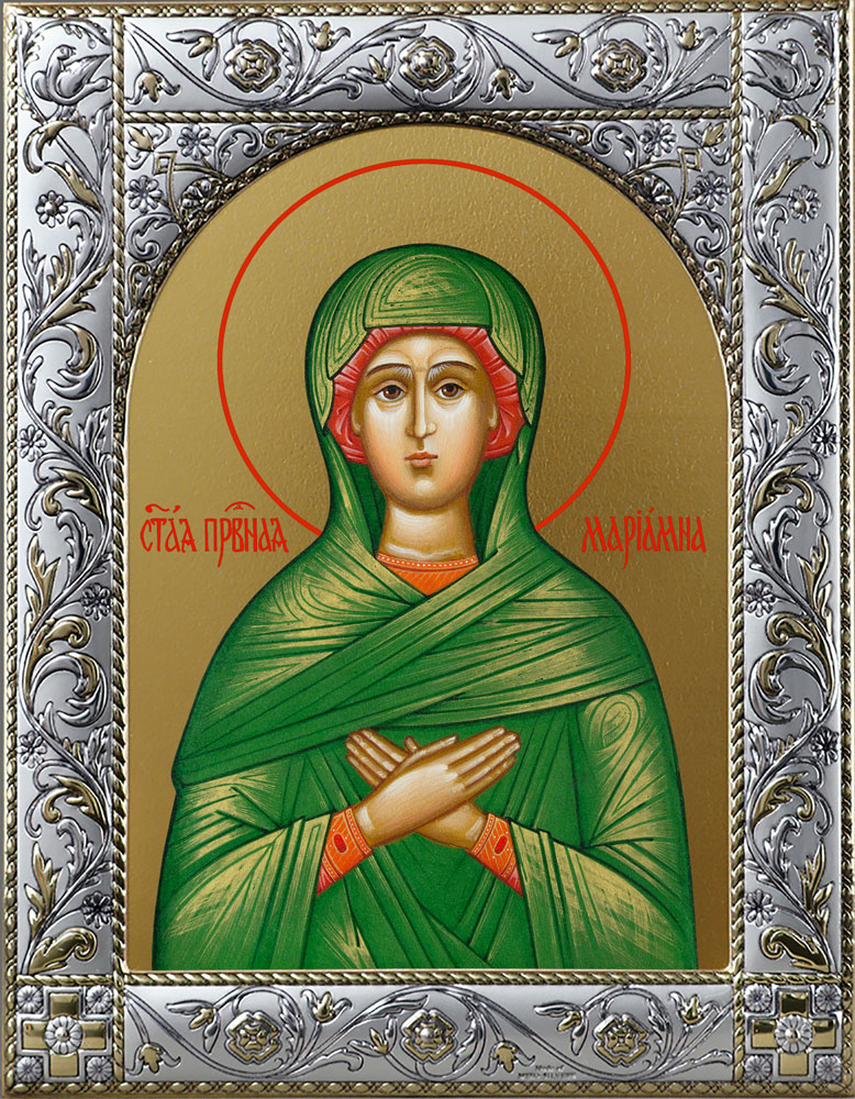 Икона святой Мариамны праведной в окладе