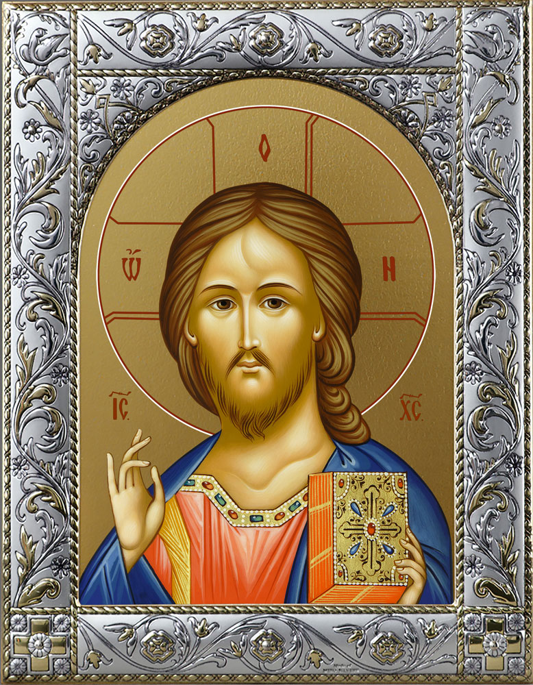 Купить икону Спасителя Иисуса Христа в окладе