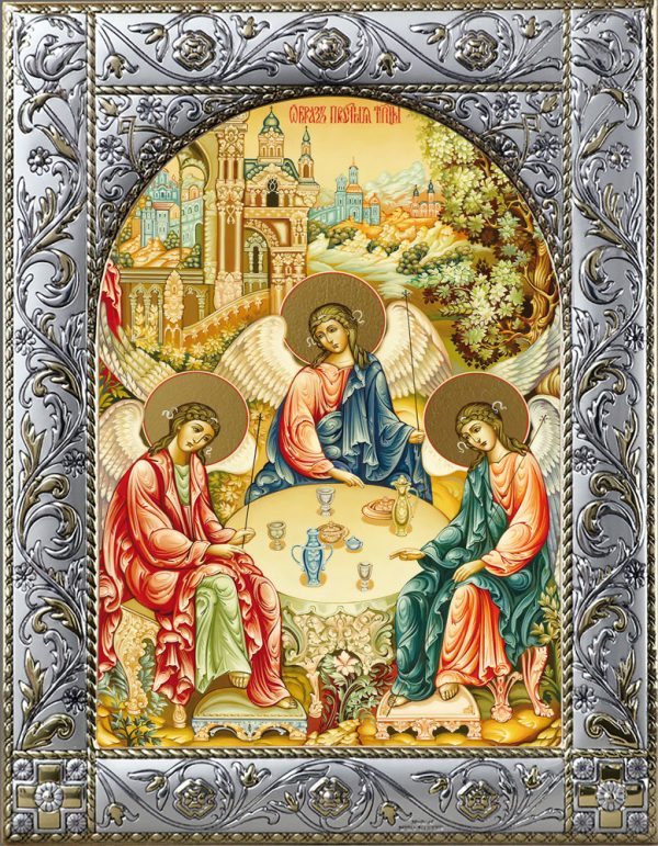 Иконы Святой Троицы в окладе