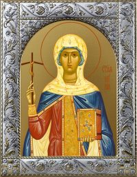 Нина, просветительница Грузии, равноапостольная икона в окладе