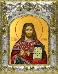 Икона святого Платона в окладе