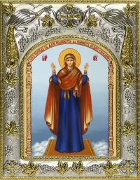 Икона Божьей Матери Нерушимая стена в окладе