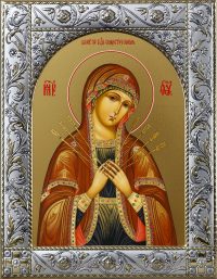 Икона Божией Матери Семистрельная в окладе