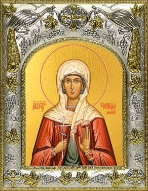 Икона святой Стефаниды (Стефании) мученицы в окладе