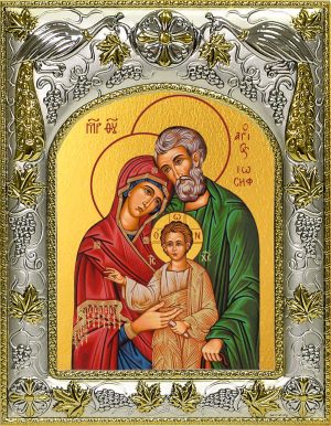 Икона Святое Семейство в окладе