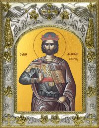 Икона святого Анастасия Персиянина в окладе