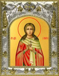 Икона святой Веры Римской мученицы в окладе