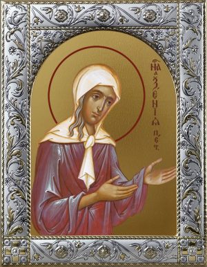 Икона Ксения Петербургская блаженная в окладе dm55016-01