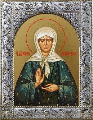 Икона Матроны Московской в окладе dm55017-01