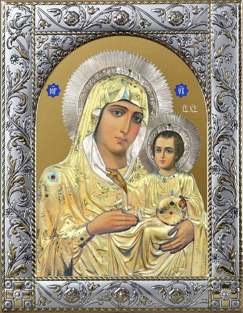 Иерусалимская икона Божией Матери в окладе