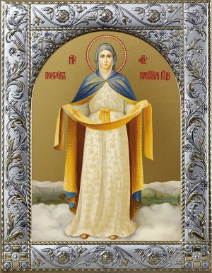 Икона Покров Пресвятой Богородицы в рамке