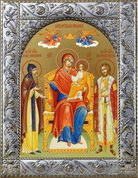 Экономисса икона Божией Матери в окладе