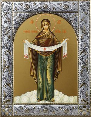 Икона Покров Богородицы в рамке