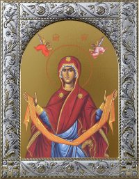 Икона Покров Божией Матери в окладе