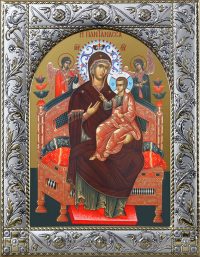 Всецарица икона Божией Матери в окладе