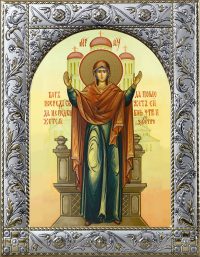 Нерушимая Стена икона Божией Матери в окладе