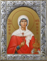 Мария Магдалина равноапостольная, мироносица Икона в окладе
