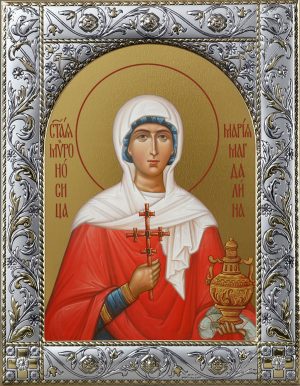 Мария Магдалина равноапостольная, мироносица Икона в окладе