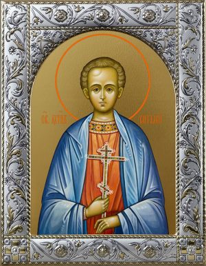 Икона Виталий Александрийский преподобный в окладе