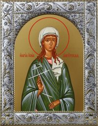 Иулия Анкирская (Коринфская), дева мученица, икона в окладе