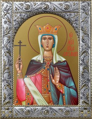 Александра Римская мученица, икона в окладе