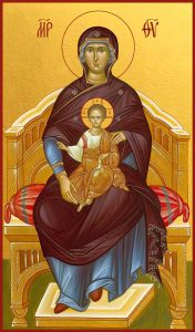 купить икону Божьей Матери на Престоле