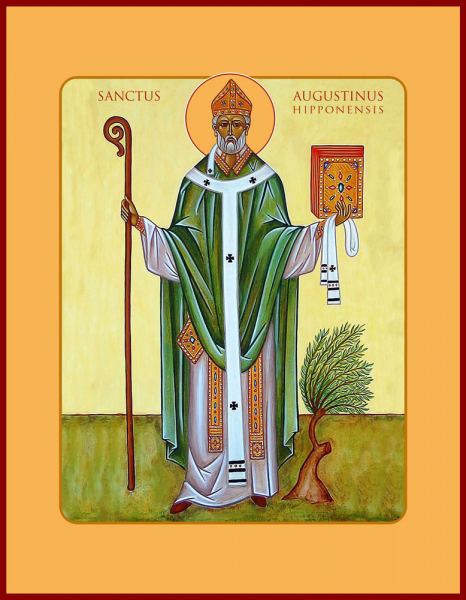 Святой блаженный Августин Иппонийский, икона (арт.м0101)