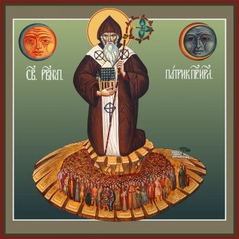 Патрик (Патрикий) просветитель Ирландии, равноапостольный, икона  (арт.06042)