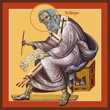 Патрик (Патрикий) просветитель Ирландии, равноапостольный, икона  (арт.06043)