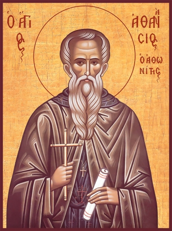 Афанасий Афонский преподобный, икона (арт.06849)