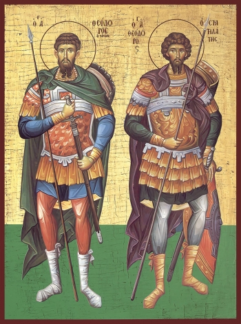 Феодор Тирон и Феодор Стратилат великомученики, икона