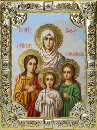 купить икону Вера, Надежда, Любовь и их матерь София мученицы B-BN