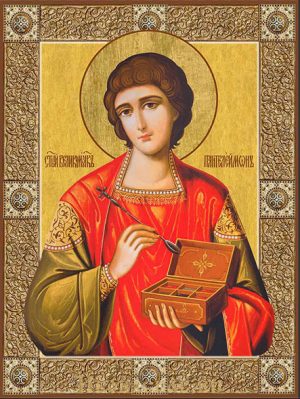 приобрести икону Пантелеимон великомученик и целитель UDM-133