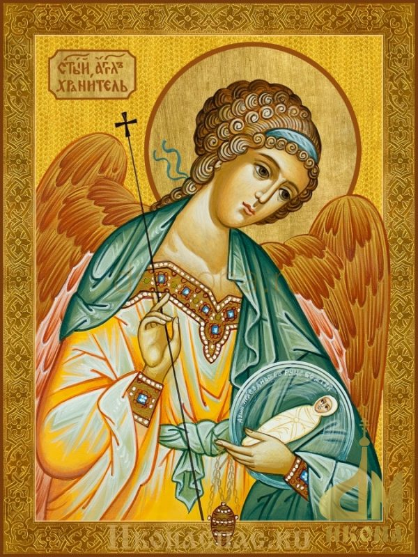 Икона Ангел-хранитель с младенцем