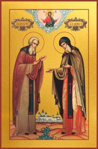 купить икону святого Афанасия и Феодосия Печерских