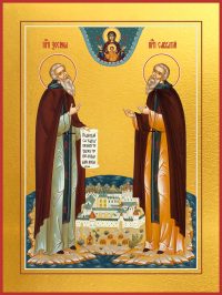 купить икону святого Зосимы и Савватия Соловецких