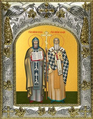 купить икону святые Кирилл и Мефодий