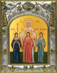 купить икону святых Веры, Надежды, Любови и матери их Софии A-6581