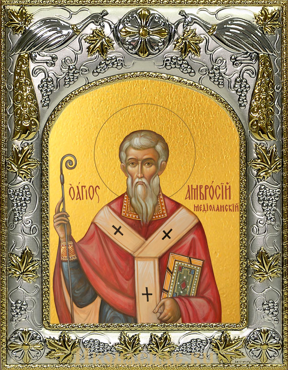 Икона Амвросий Медиоланский, святитель