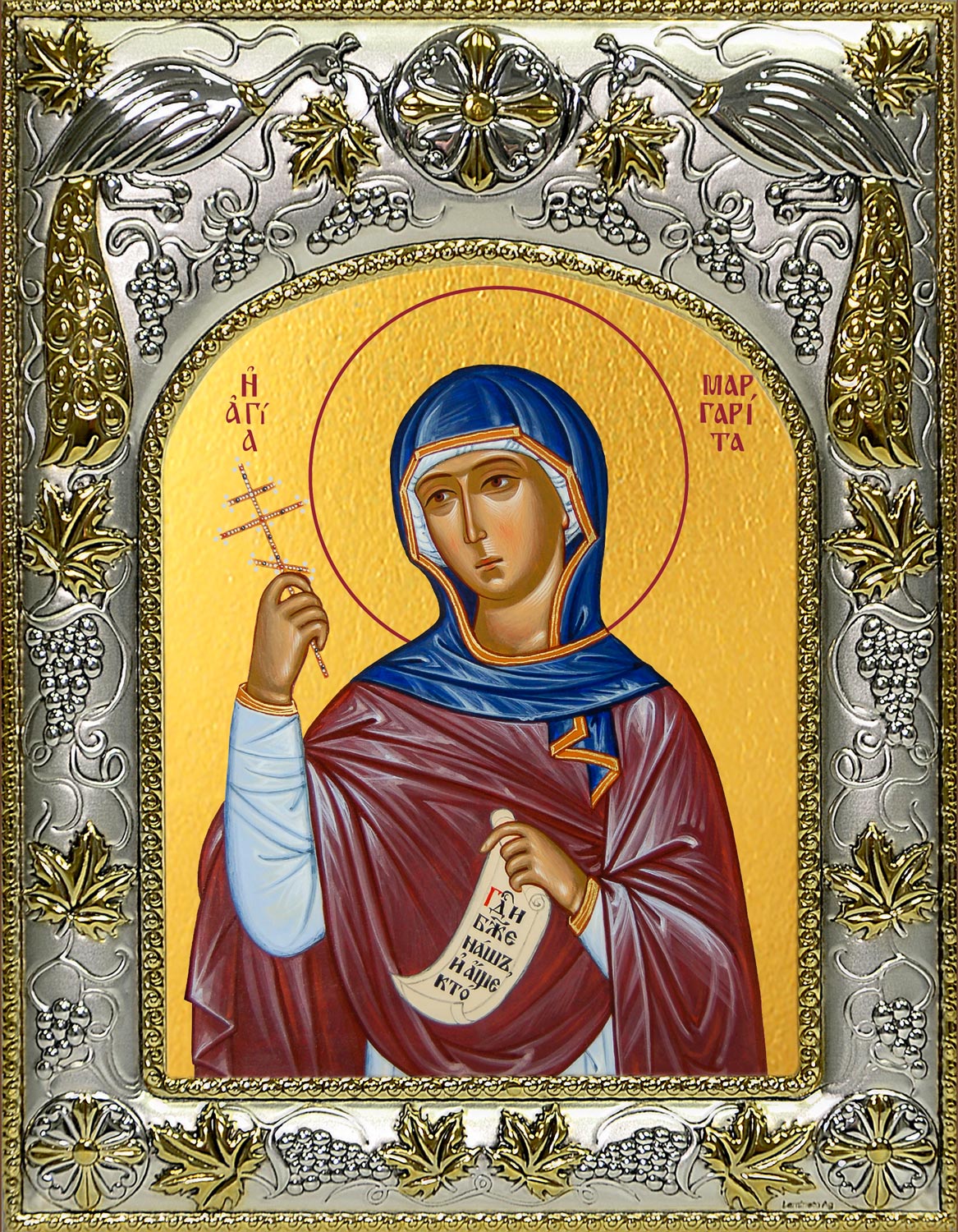 купить икону святая Маргарита Антиохийская