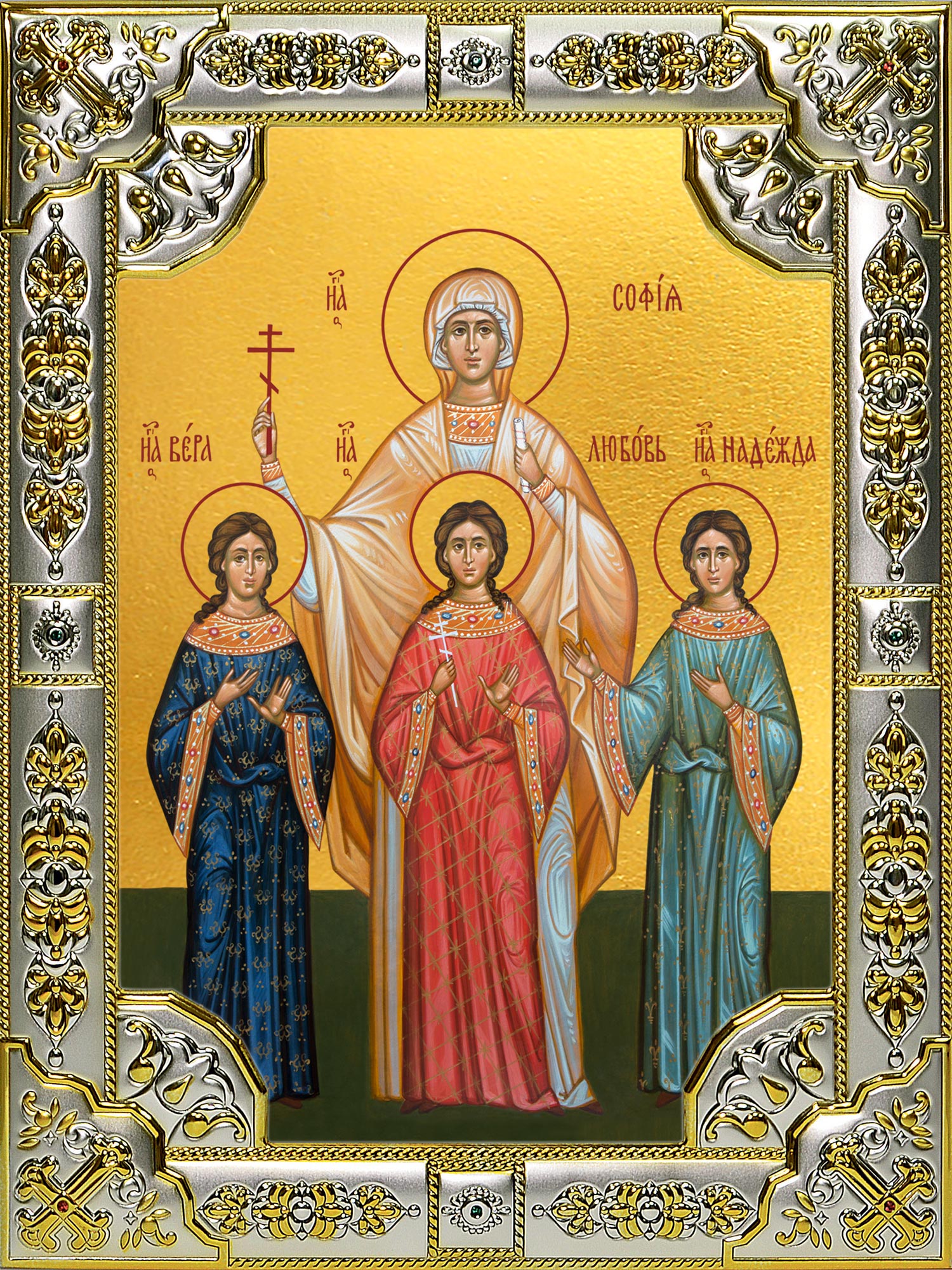 купить икону святых Веры, Надежды, Любови и матери их Софии B-6581