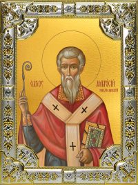 купить икону Амвросий Медиоланский, святитель