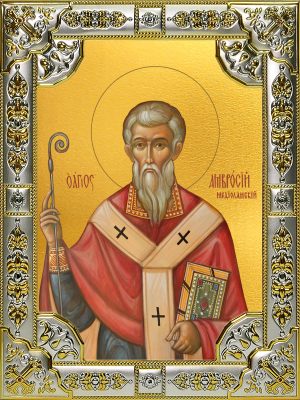 купить икону Амвросий Медиоланский, святитель