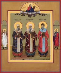 купить икону Петр, Алексий, Иона митрополиты Московские