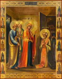 купить икону Явление Пресвятой Богородицы преподобному Сергию Радонежскому