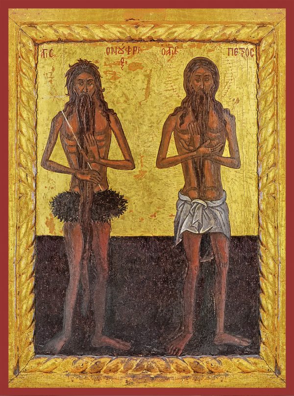 купить икону Онуфрий Великий и Петр Афонский