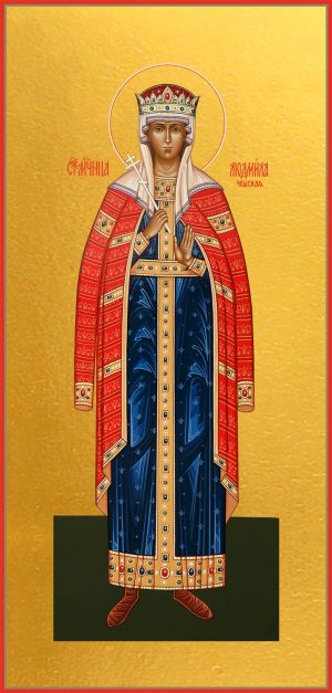 Мерная икона Людмила мученица, княгиня чешская