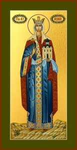 Мерная икона Людмила мученица, княгиня чешская