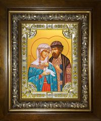 Купить икону святые Петр и Феврония Муромские с голубкой